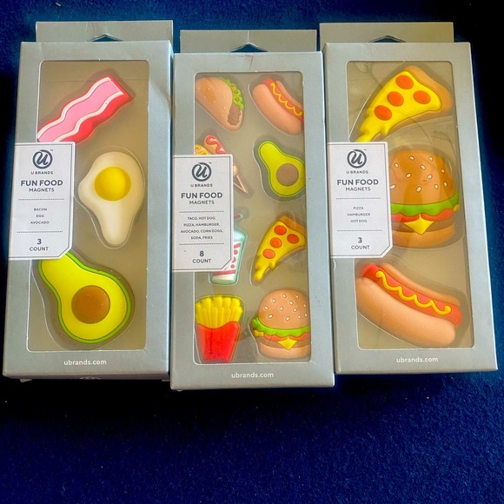 14 FUN FOOD magnets! Use these in your locker, on the fridge, at work-beans NEW!